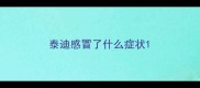 泰迪感冒了什么症状