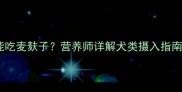 哈士奇能不能吃麦麸子营养师详解犬类摄入指南与风险提示