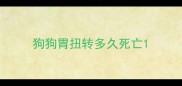 狗狗胃扭转多久死亡
