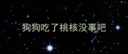 狗狗吃了桃核没事吧